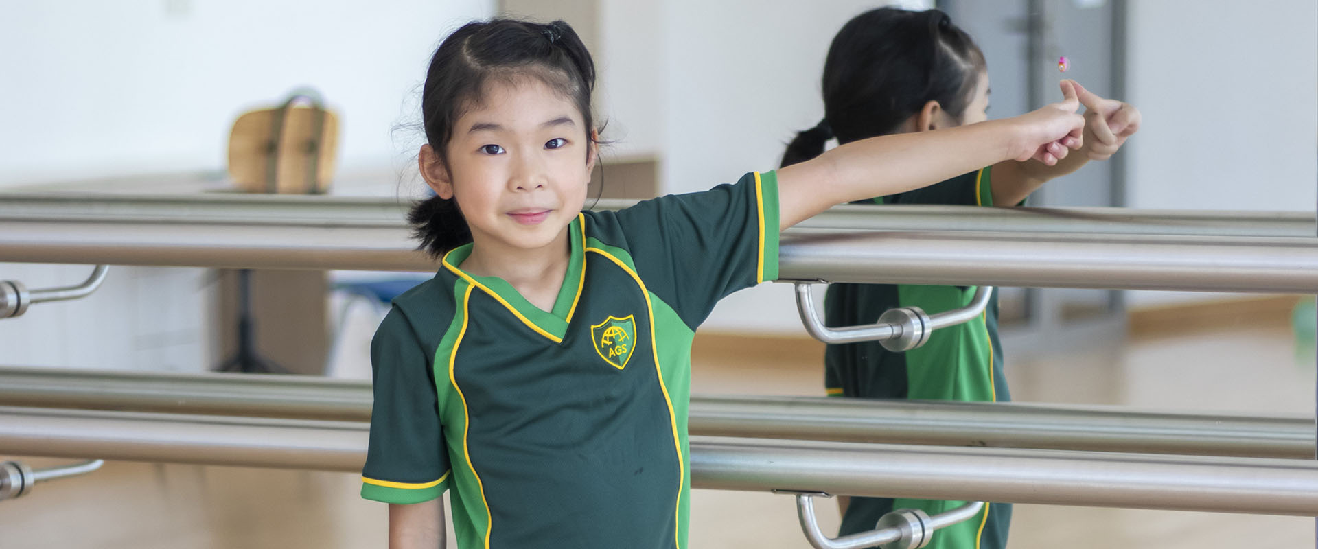 Arcadia pupil playing the keyboard